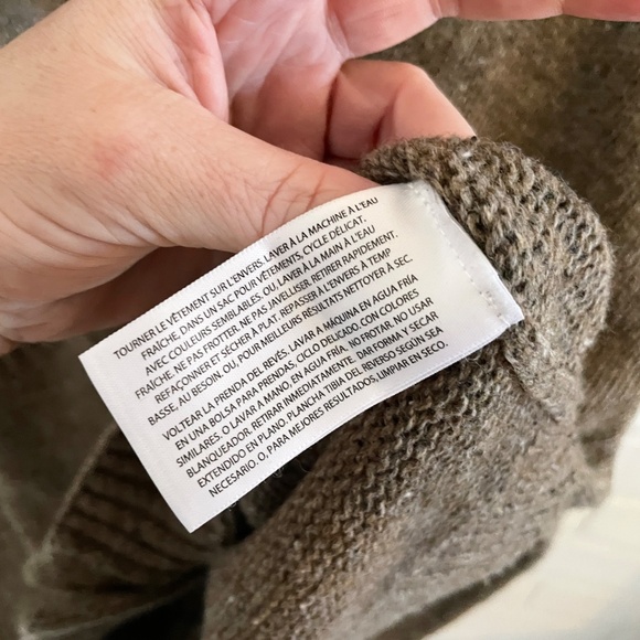 Vintage Men’s Cardigan Shawl collar Kurt Cobain Brown Elbow patches Wool XXL - Picture 10 of 16